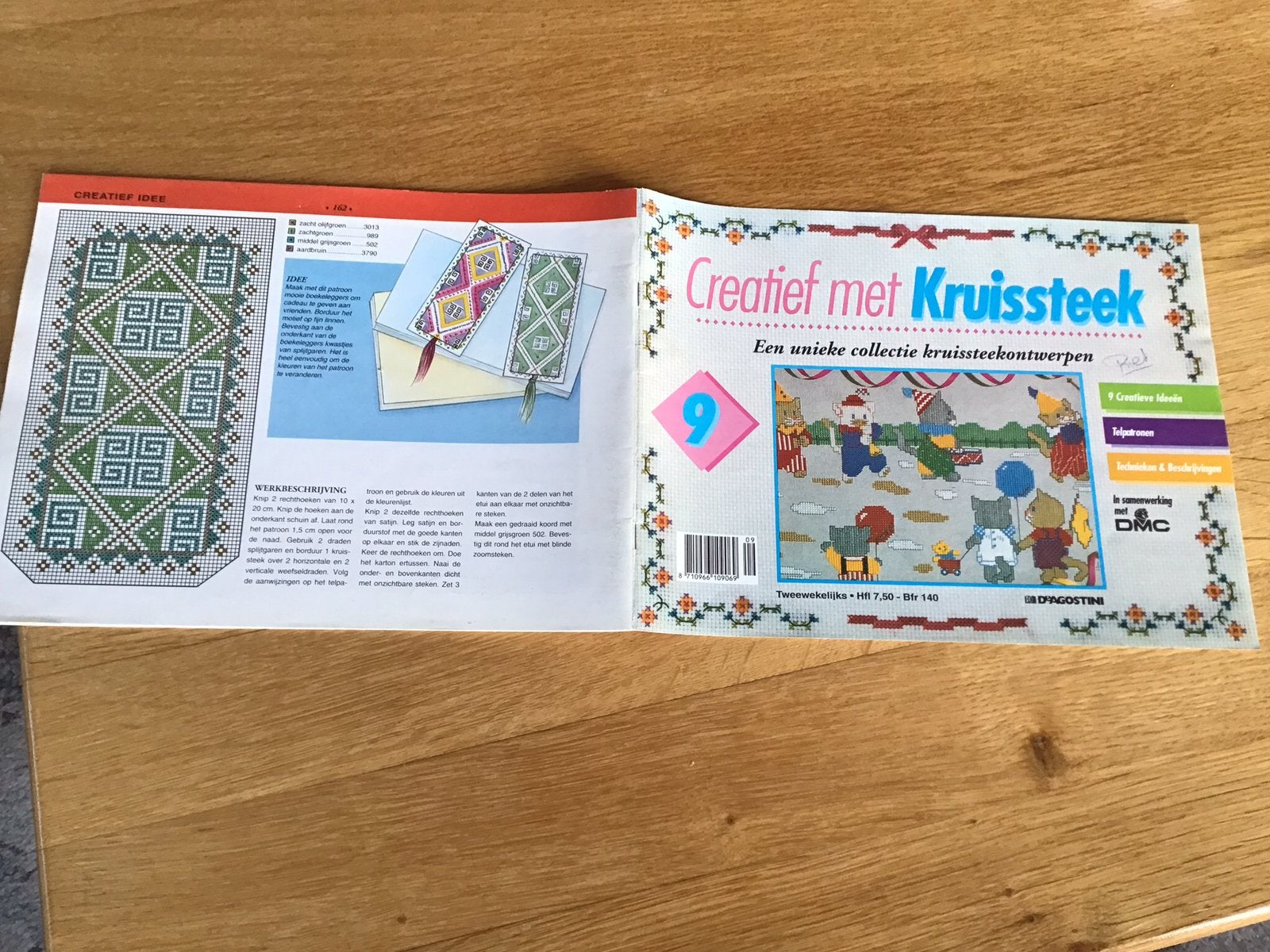 Borduren Kruissteek,telpatronen op het  werkblad, Ophalen of Verzenden, Gebruikt, Handborduren, Patroon