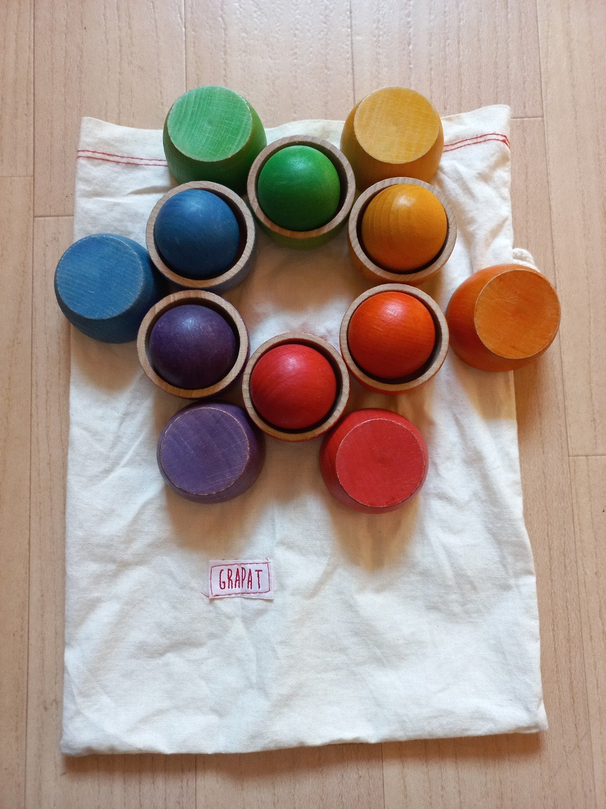 Grapat set bakjes en balletjes, compleet, Ophalen of Verzenden, Gebruikt, Overige typen