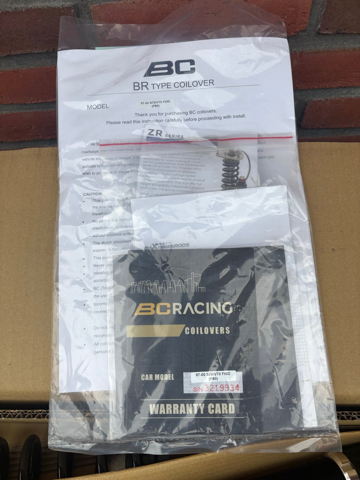 Volvo BC Racing BR Type Coilovers - Nieuw in doos, Auto-onderdelen, Ophanging en Onderstel, Ophalen of Verzenden, Nieuw, Overige automerken