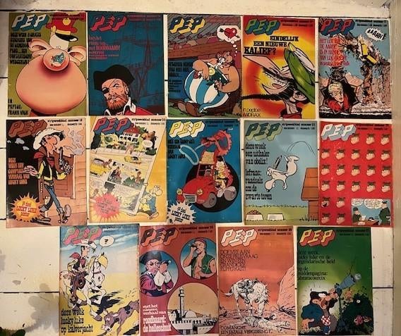Pep 1975, 13 t/m 38, behalve 37, Eén comic, Ophalen of Verzenden, Gelezen, Europa