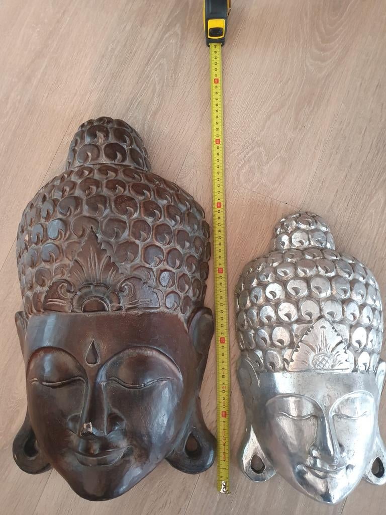 Set van 2 Boeddha hoofden, Ophalen of Verzenden