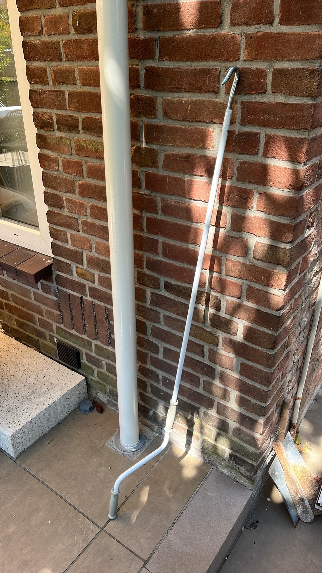 Draaistang zonnescherm, 150 tot 300 cm, Ophalen, Zo goed als nieuw, Knikarmscherm