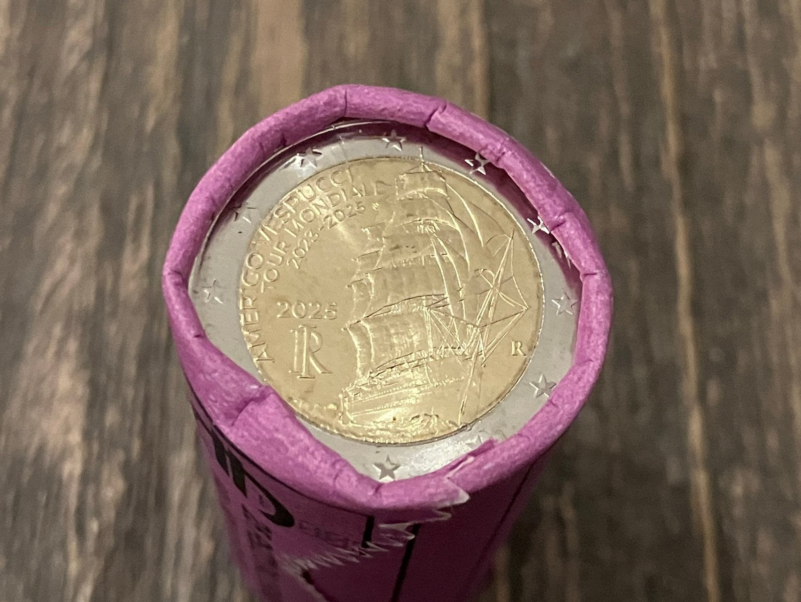2 euro Amerigo Vespucci Italië 2025 Rol 25 stuks., Ophalen of Verzenden, Italië, 2 euro, Setje
