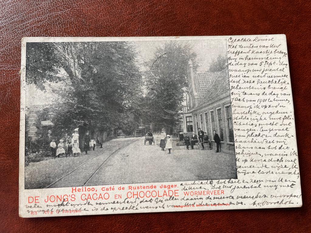 ansichtkaart van Heiloo ; Cafe de Rustende Jager., Verzenden, Voor 1920