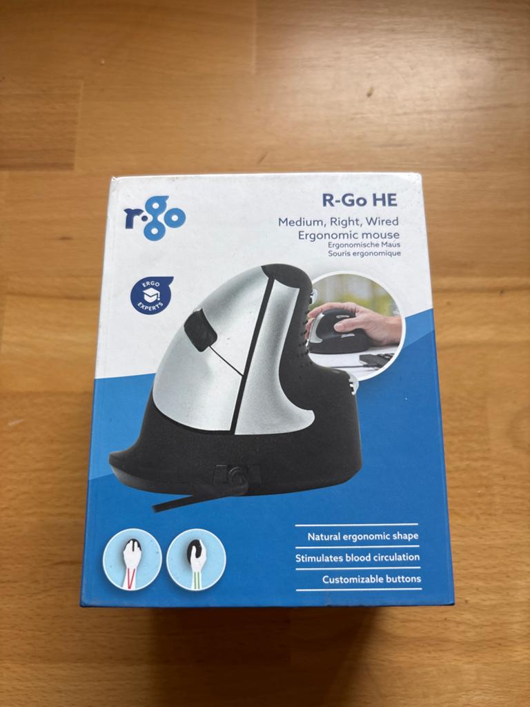 R-Go HE Ergonomische Muis - Bedraad, Rechts, Medium, Rechtshandig, Muis, Ergonomisch, Ophalen of Verzenden