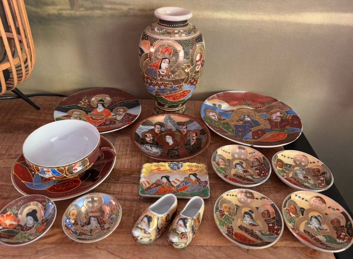 Satsuma vaas en servies, Ophalen of Verzenden