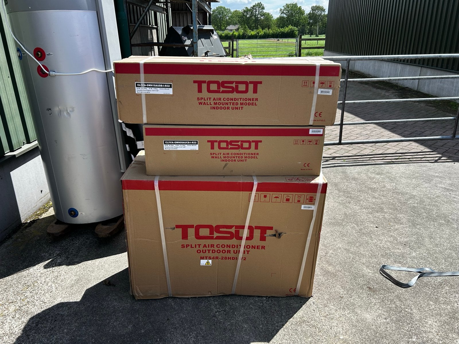 Nieuwe TOSOT Split Airconditioner Set (Binnen- & Buitenunit), Nieuw, 3 snelheden of meer, Ophalen of Verzenden, Energieklasse A of zuiniger