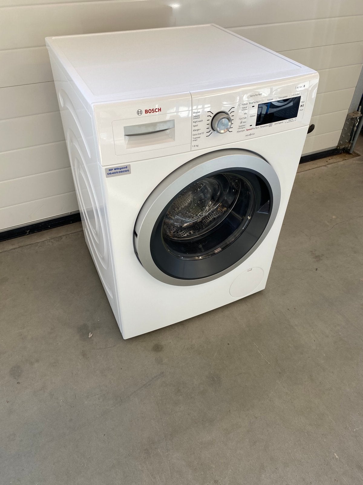 Bosch Serie 8 Wasmachine 9KG! A+++ Garantie! Gratis Bezorgd!, Ophalen, 8 tot 10 kg, Voorlader, 85 tot 90 cm