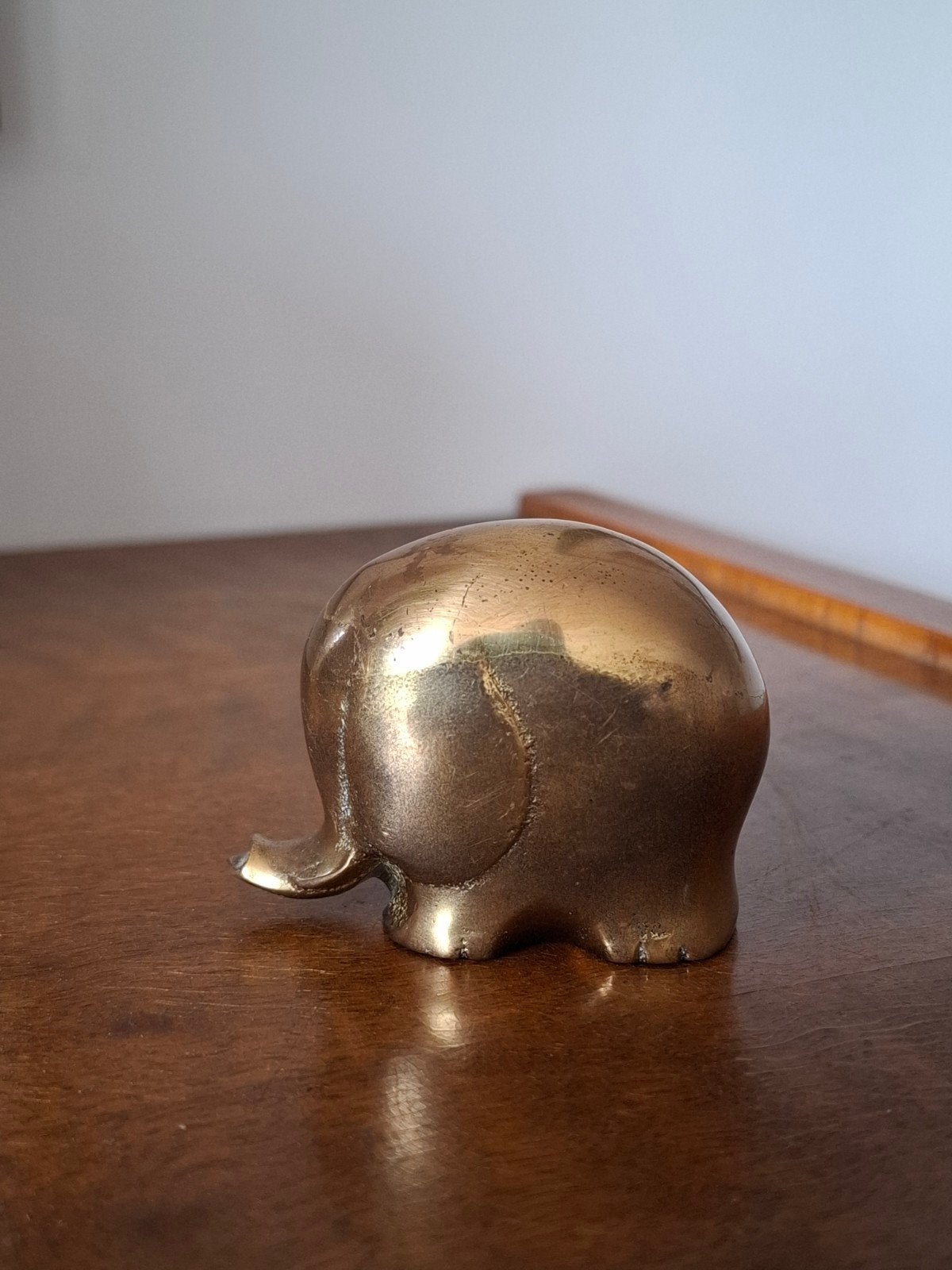 Vintage smal brass elephant, Antiek en Kunst, Antiek | Koper en Brons, Ophalen of Verzenden, Koper