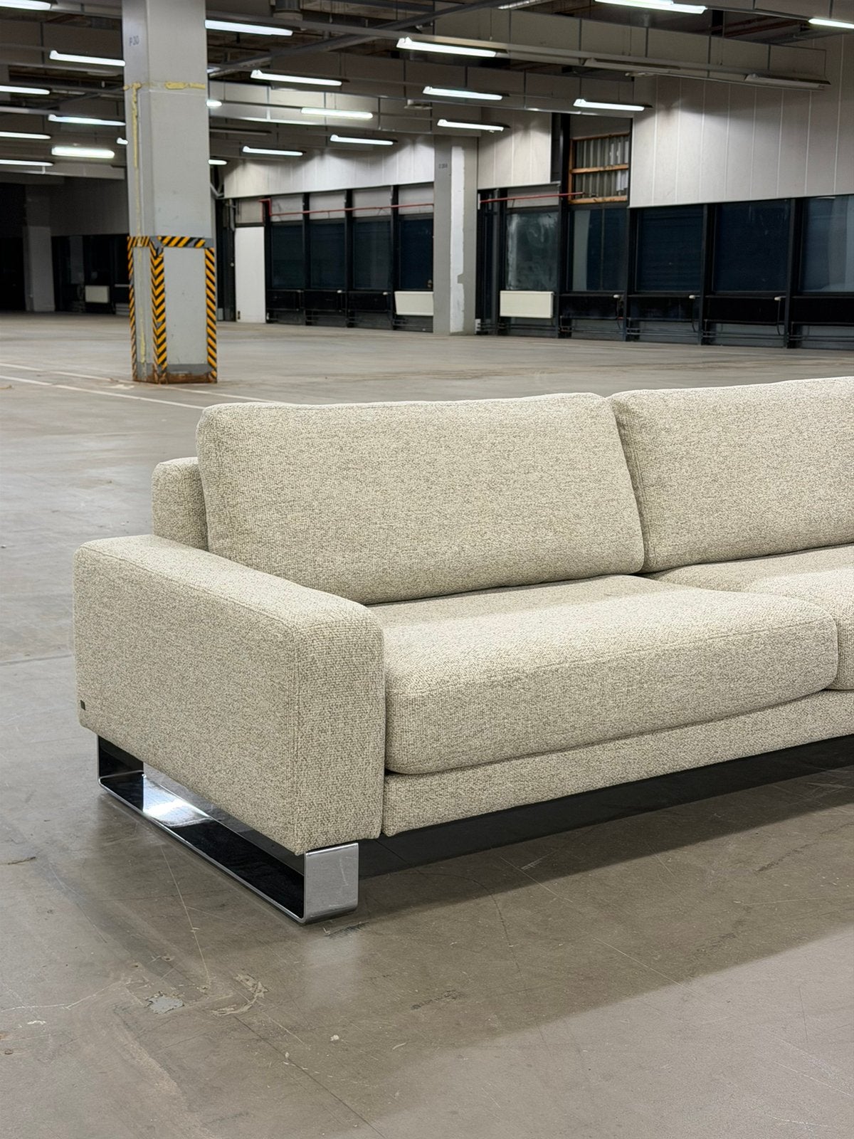 Rolf Benz Ego Bank | Shitake | NIEUWSTAAT + Garantie, Metaal, Driepersoons, 75 tot 100 cm, Ophalen of Verzenden