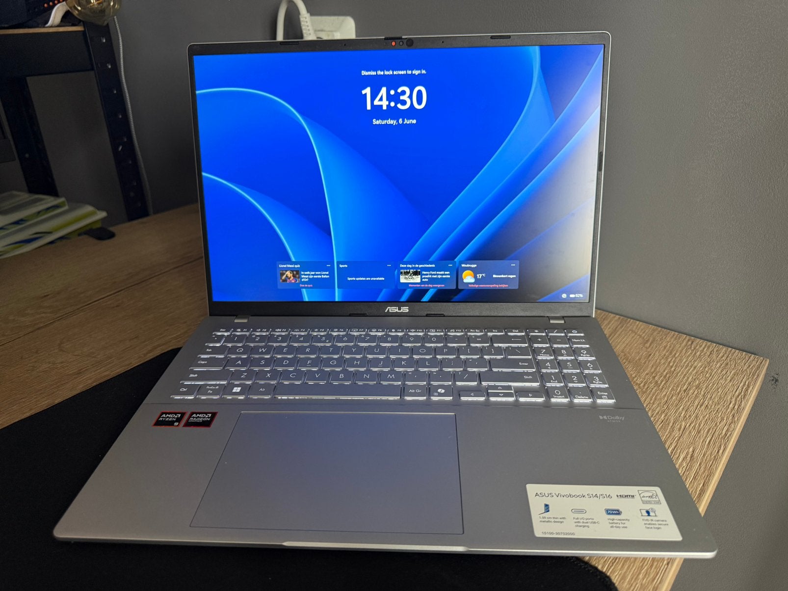 ASUS Vivobook S16 laptop | Ryzen9 | 32GB | 1TB | - als nieuw, Computers en Software, Windows Laptops, Ophalen, Zo goed als nieuw