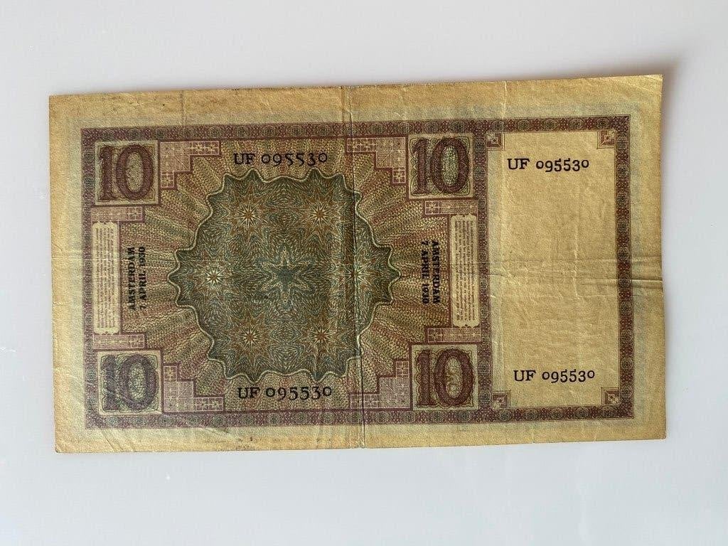 NL 10 gulden bankbiljet 1930 - Zeeuws meisje - UF 095530, Ophalen of Verzenden, 10 gulden, Los biljet