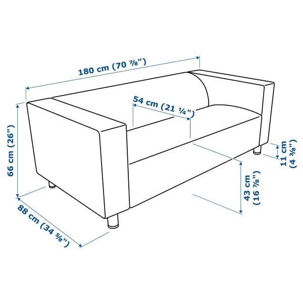 GRATIS: IKEA KLIPPAN 2-zitsbank (incl. hoes met kattenkrab), Ophalen, Gebruikt, 150 tot 200 cm, Tweepersoons