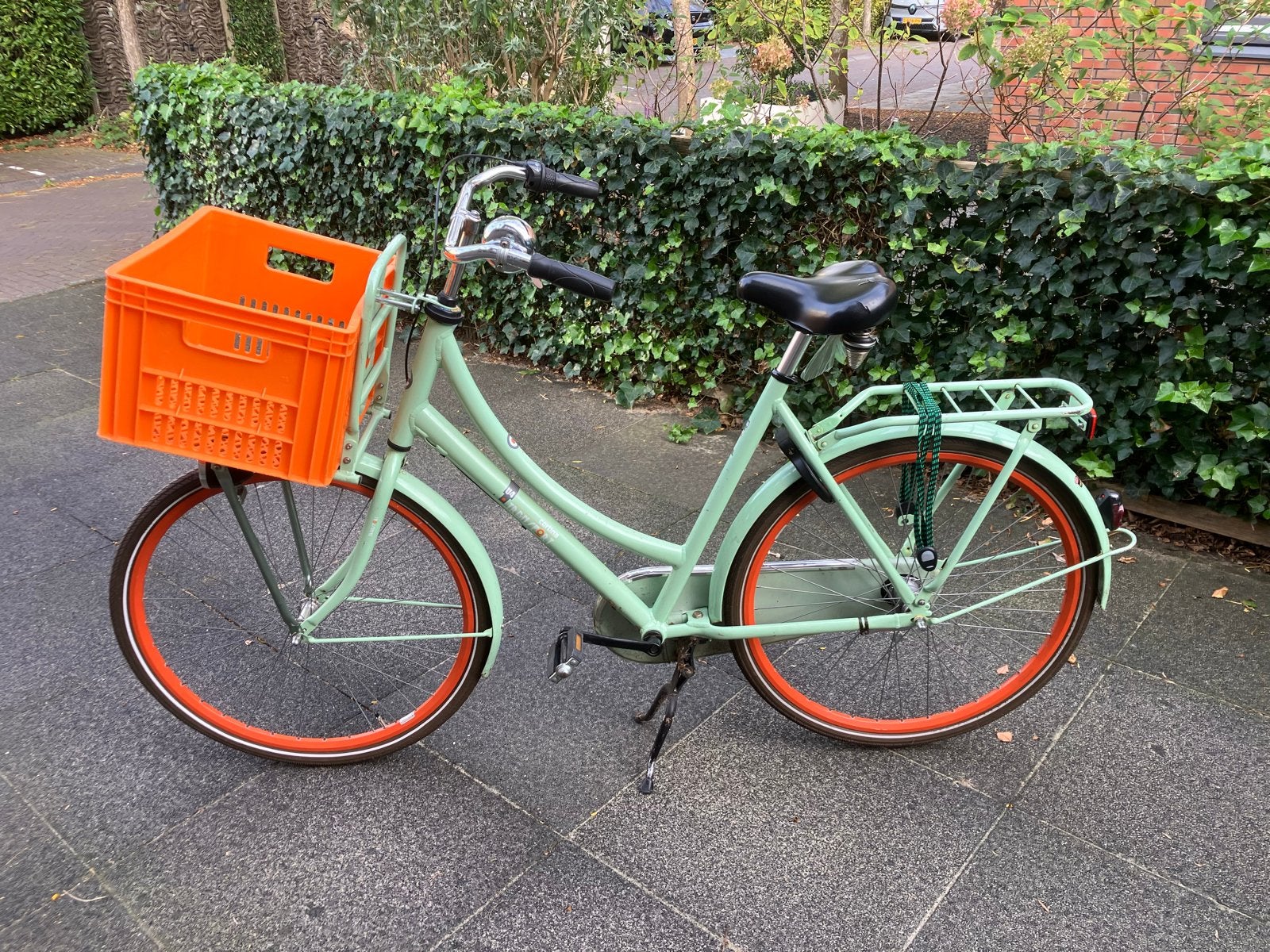 Cortina Transport U4 Damesfiets - Mintgroen met krat, Fietsen en Brommers, Terugtraprem, Versnellingen, Ophalen, Overige merken