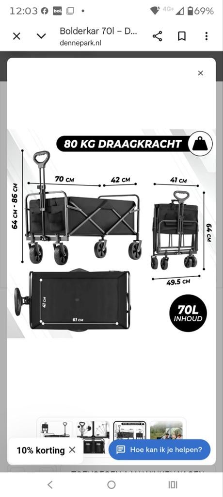 Bolderkar, Ophalen of Verzenden