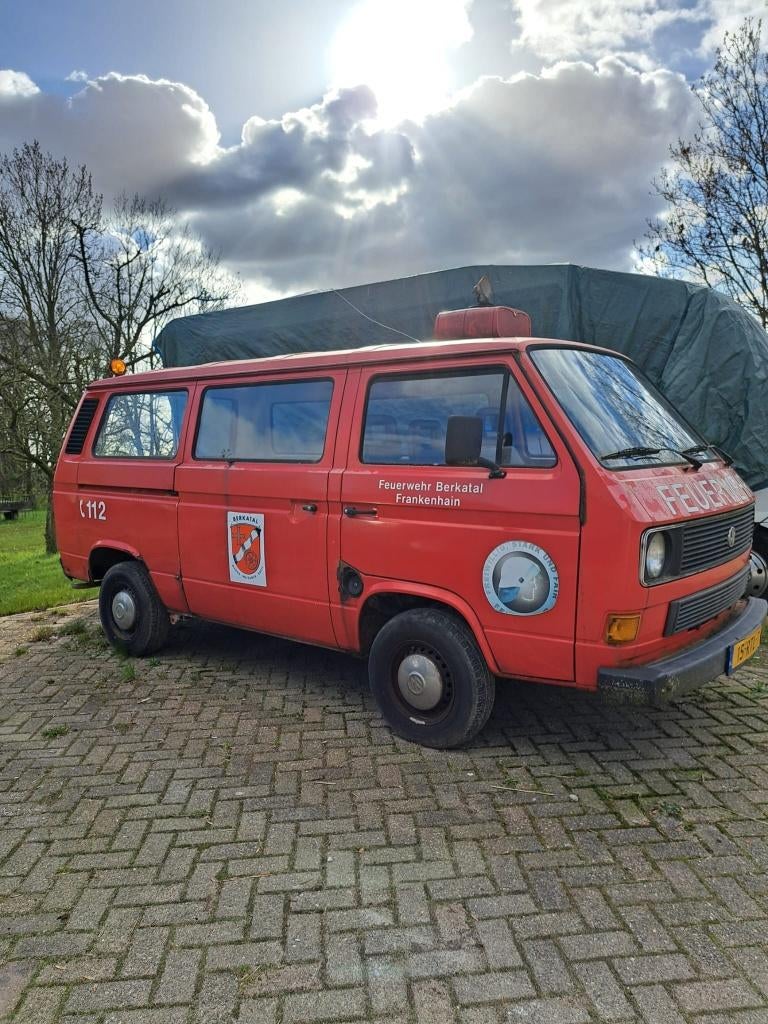 Volkswagen VW T3. 1986 Rood 9 persoonsbus BENZINE, Auto's, Overige carrosserieën, Bruin, Handgeschakeld, 9 stoelen