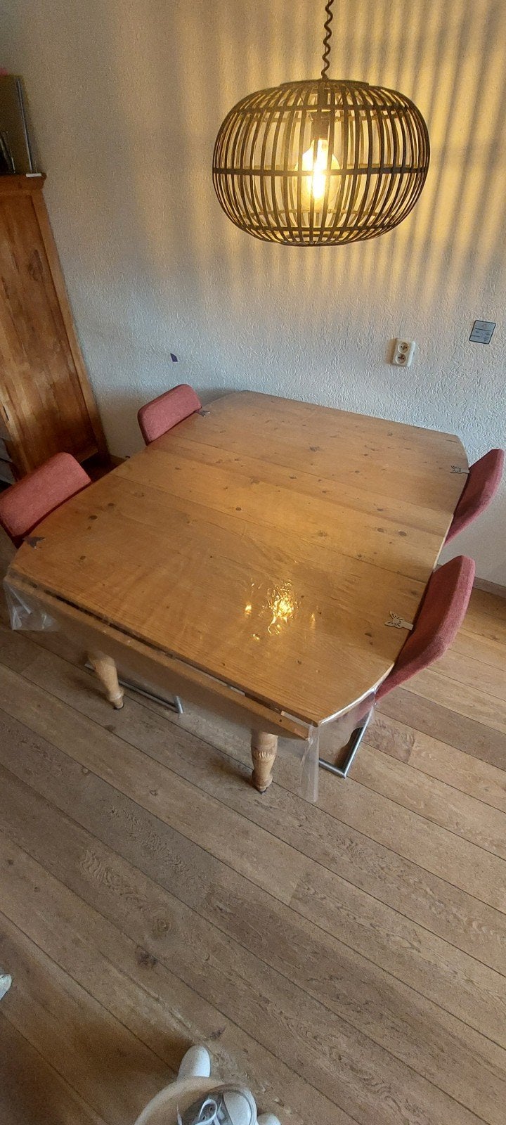 Grote uitschuifbare grenen eettafel 120x110-230 cm, Huis en Inrichting, Ophalen, Gebruikt, 100 tot 150 cm, 200 cm of meer