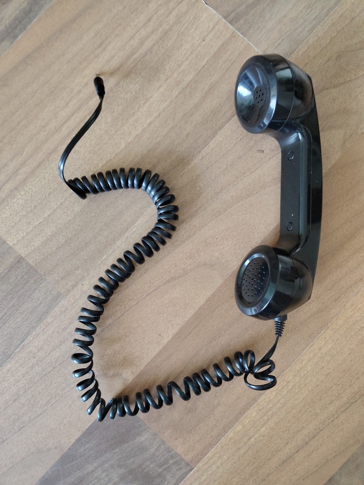 Vintage telefoonhoorn met 3.5mm jack, Telecommunicatie, Ophalen of Verzenden, Gebruikt, 1 handset, Stralingsarm