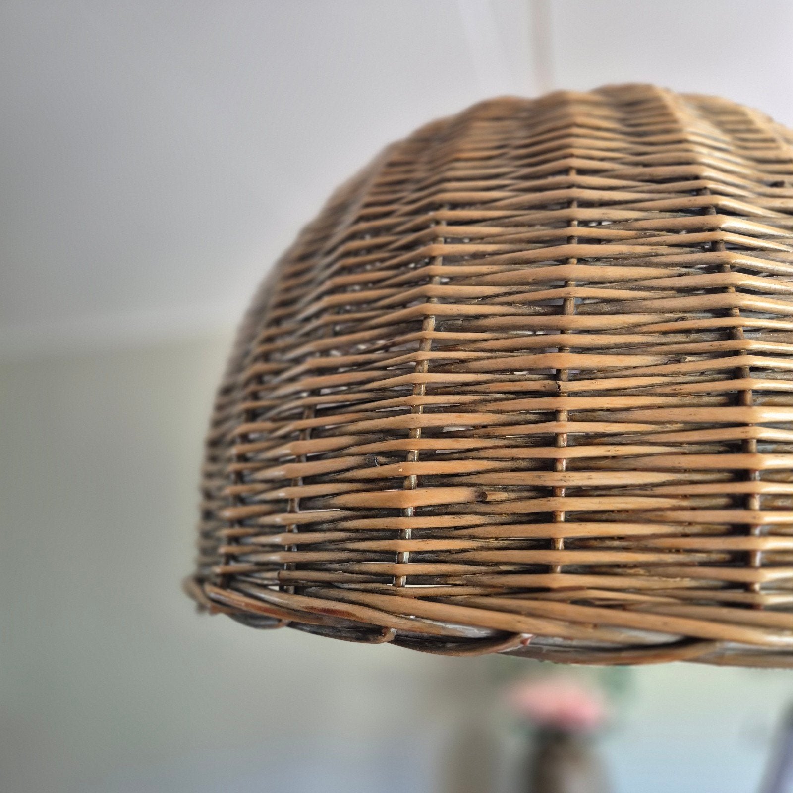 Rotan hanglamp - Boheemse stijl, Ophalen, Natuurlijk materiaal, Overige fittingen, Zo goed als nieuw