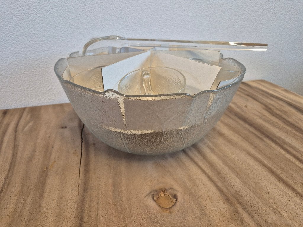 Vintage Glazen punchbowl, Ophalen of Verzenden