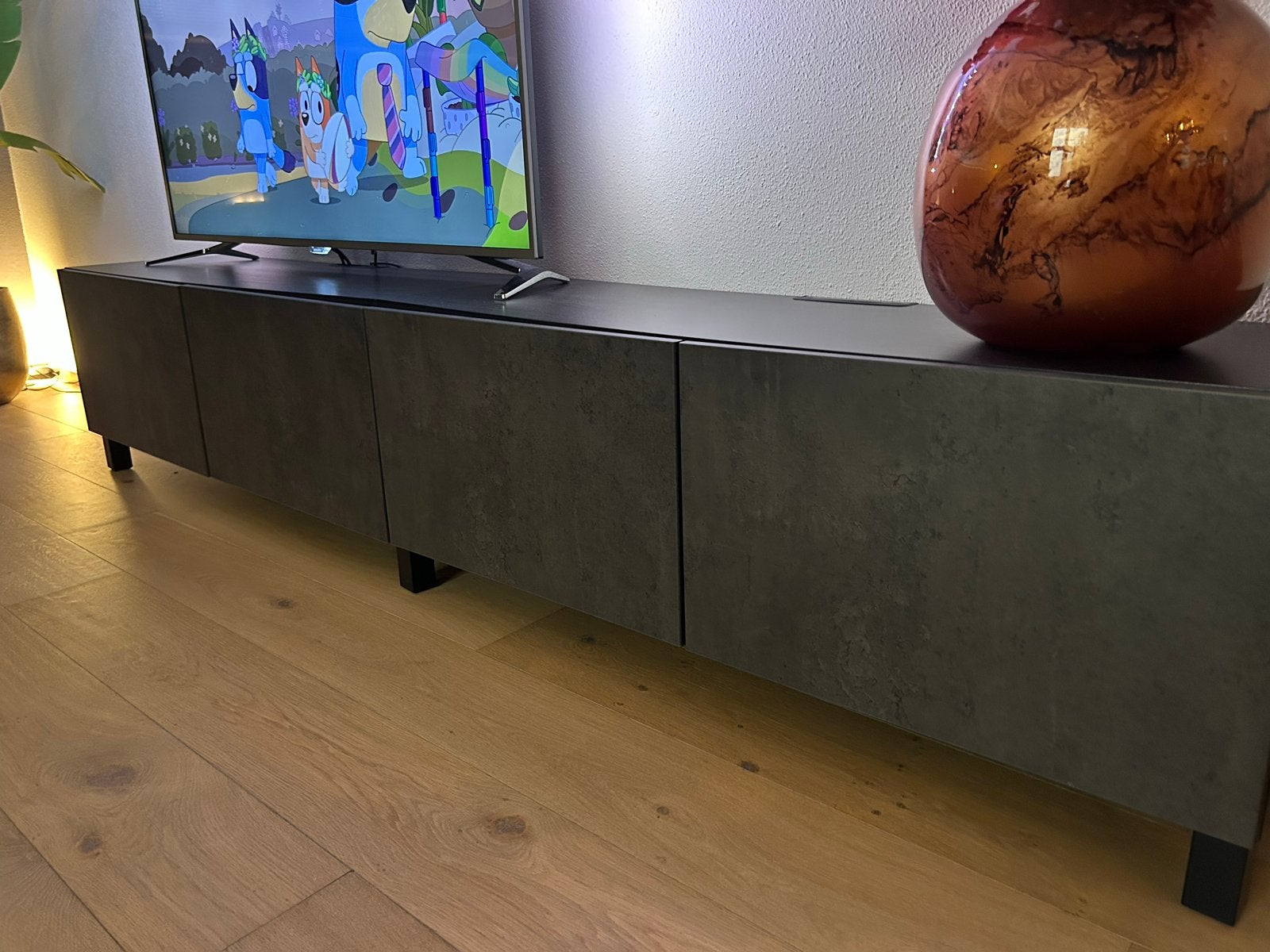 IKEA besta dubbel tv meubel - 240x42x48 cm, Ophalen, Gebruikt, 200 cm of meer, Minder dan 100 cm