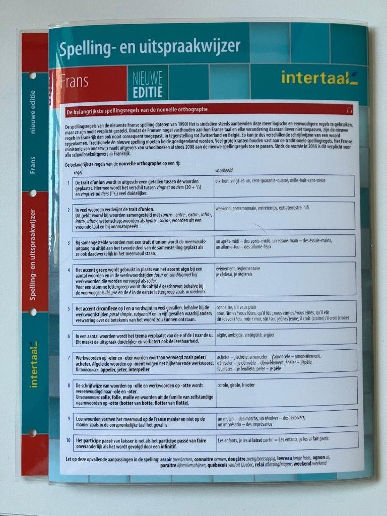 Spelling- en uitspraakwijzer Frans nieuwe editie, Ophalen of Verzenden, Nieuw, Overige niveaus, Frans