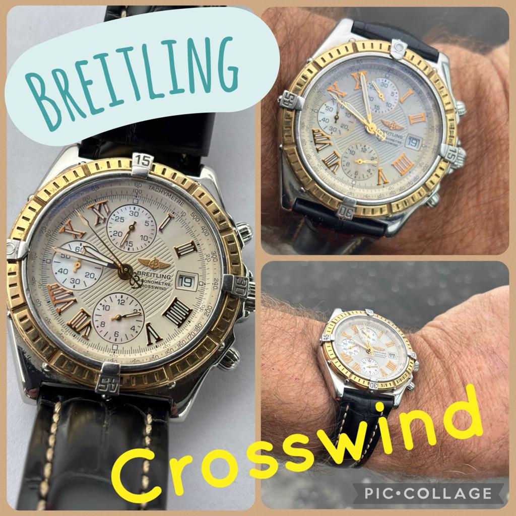 Breitling Crosswind ,verdere details zie de fotos ., Leer, Breitling, Polshorloge, Zo goed als nieuw