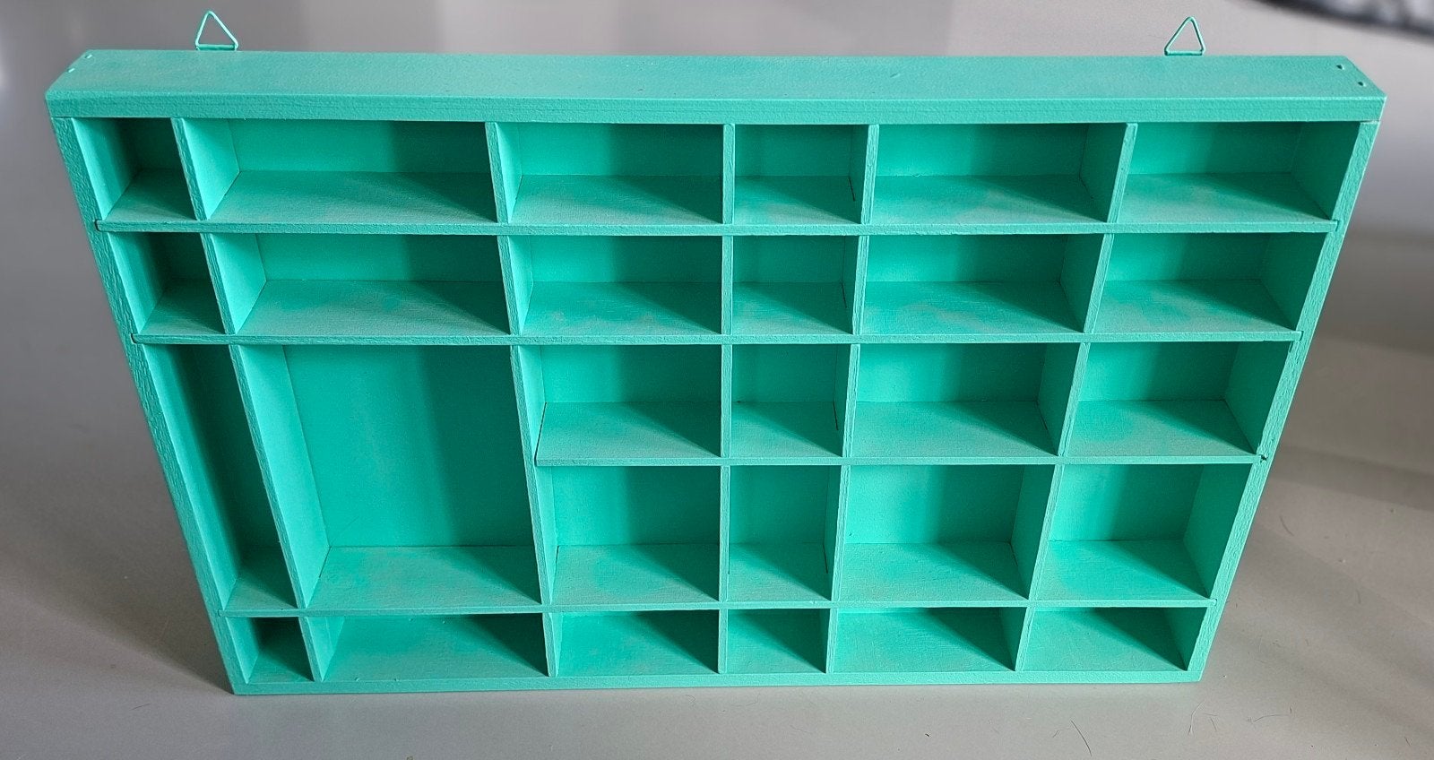 Letterbak mintgroen ca. 50x30 cm, Ophalen, Gebruikt, Hout, Vintage