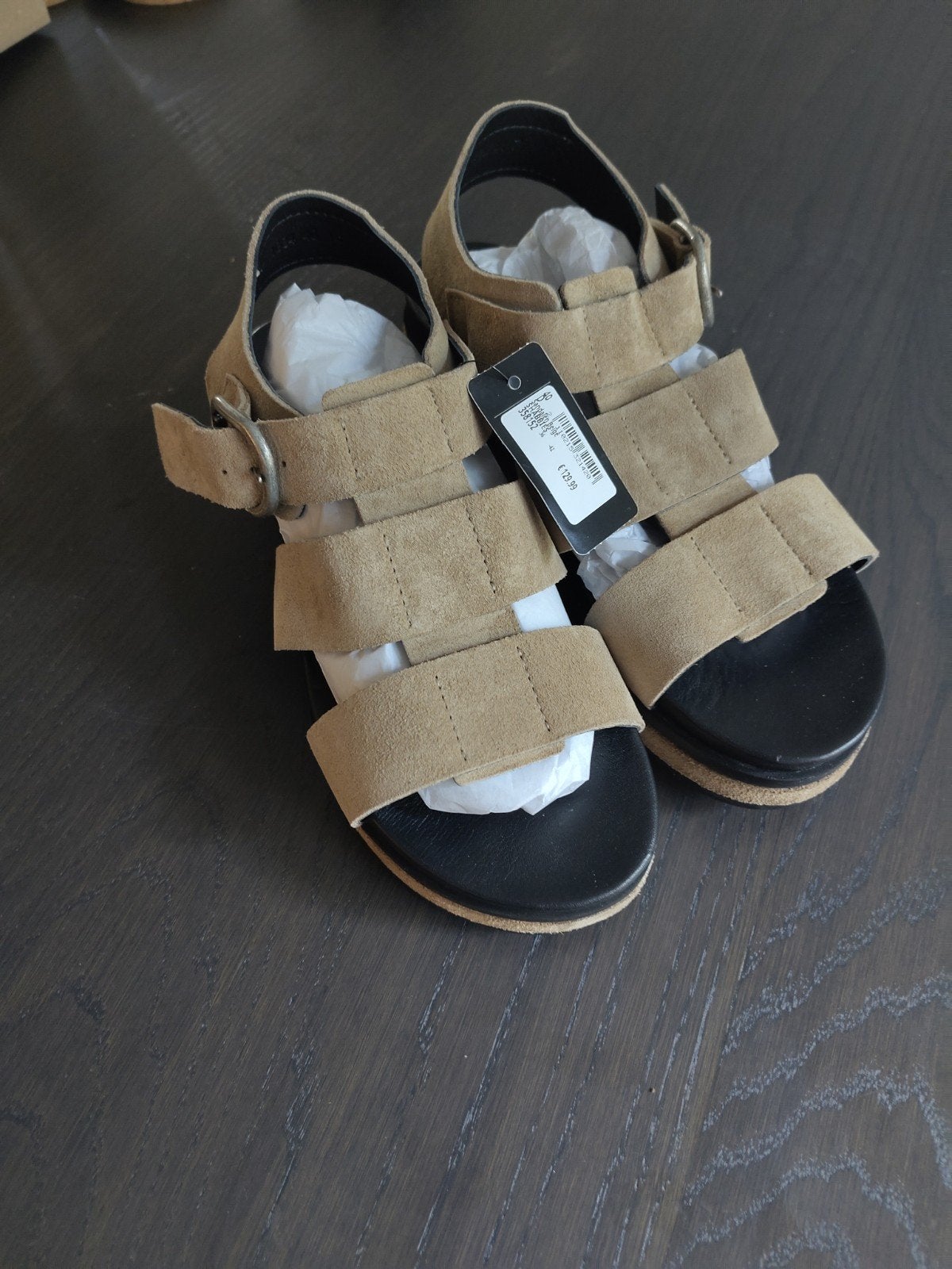 Nieuwe Shabbies sandalen - onpaar (rechts 40, links 41), Ophalen of Verzenden, Nieuw, Sandalen of Muiltjes