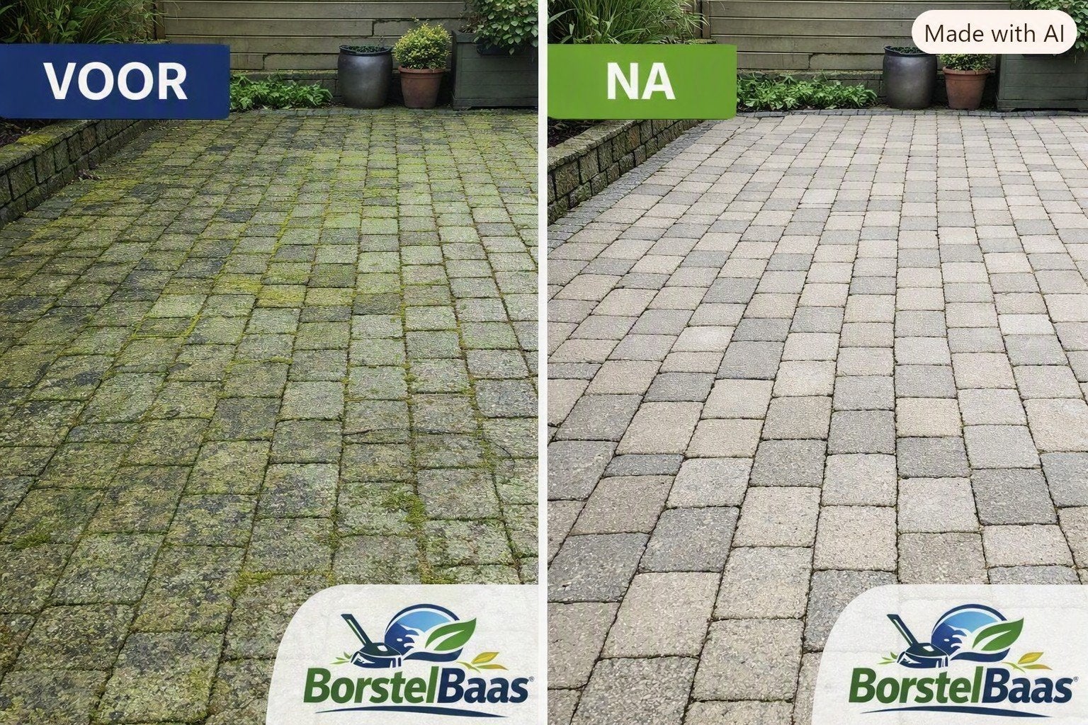 €35 onkruid vrij, schoon, invegen en coaten, Garantie, Tuinonderhoud of Snoeiwerk