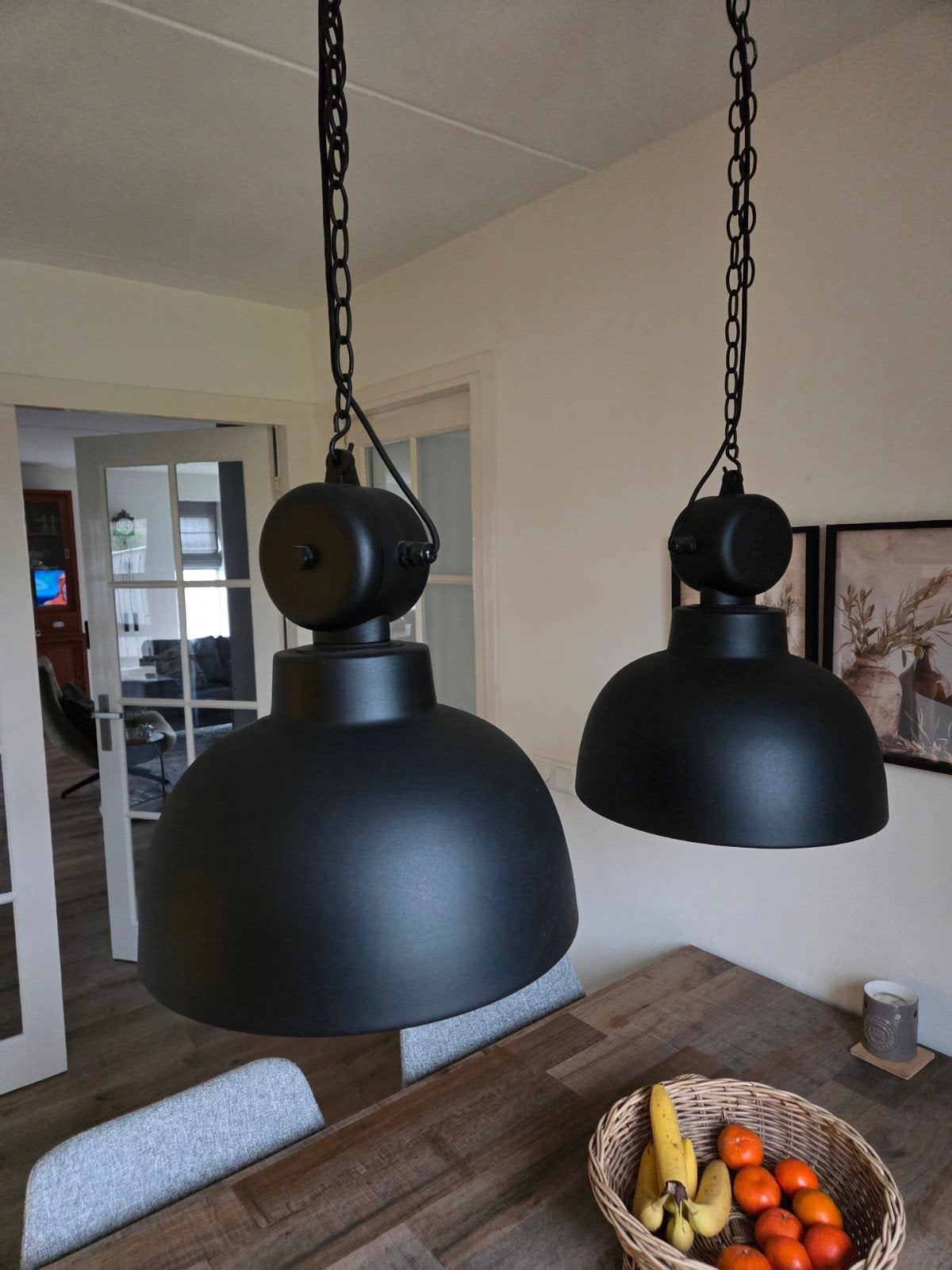 Twee industriële hanglampen HK living, Ophalen of Verzenden, Zo goed als nieuw