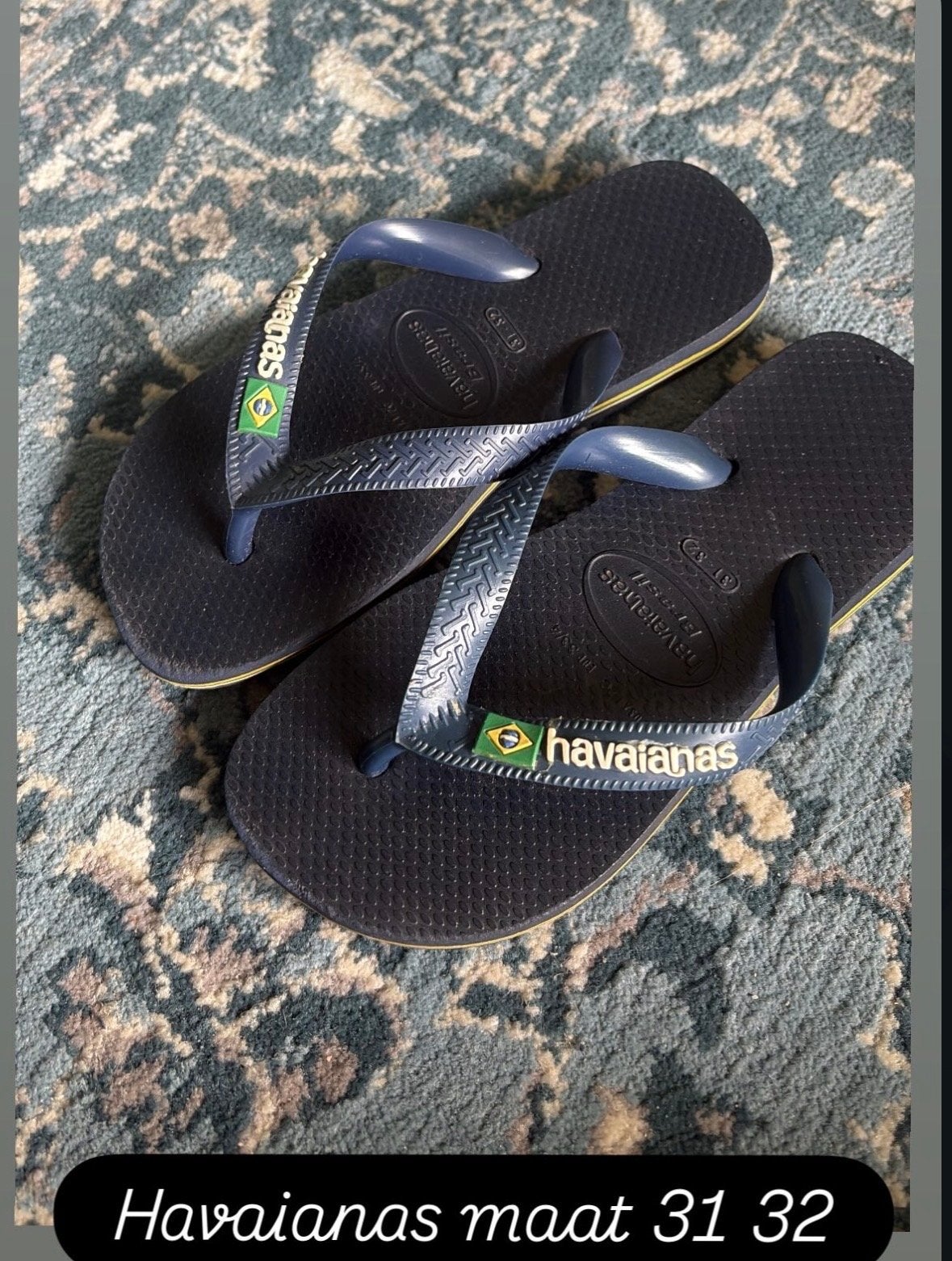 Havaianas slippers maat 31/32, Ophalen of Verzenden, Gebruikt, Jongen of Meisje
