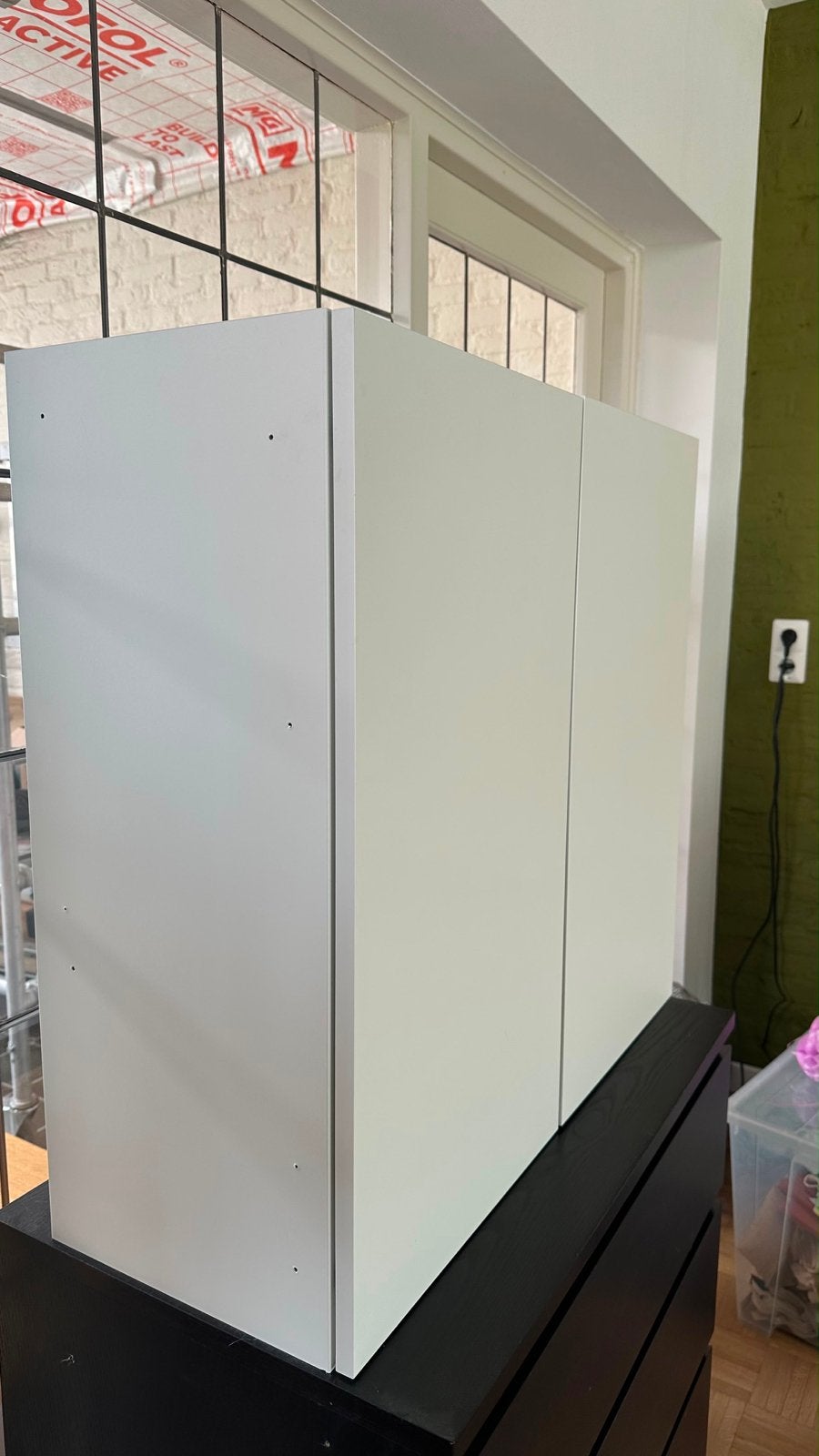 IKEA ENHET Dubbele Witte Kast met Deuren en Planken, Ophalen, Gebruikt