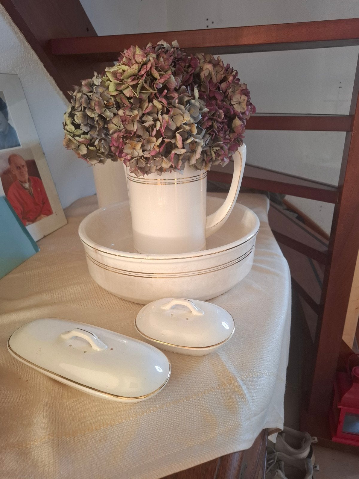 Lampetkan met 2 schaaltjes, Antiek en Kunst, Antiek | Keramiek en Aardewerk, Ophalen