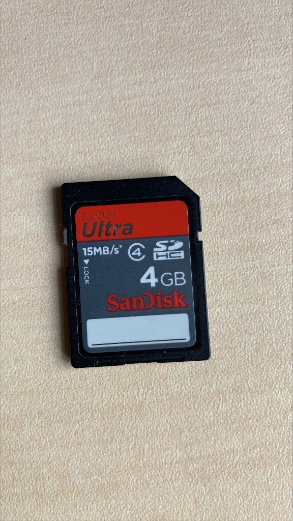 Sandisk Ultra HC 4gb D, Audio, Tv en Foto, Gebruikt, Sandisk, SDHC, 4 GB