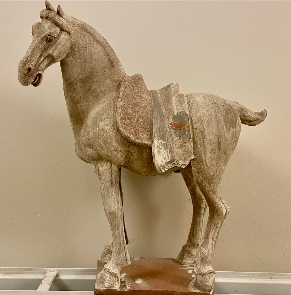 Decoratief Terracotta Paard - Tang Dynastie Stijl - Flamant, Ophalen