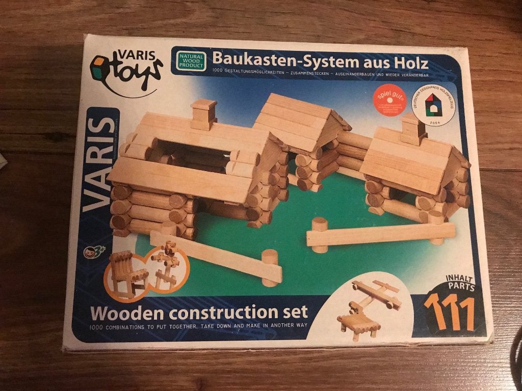 Varis Toys houten Blokken set bouwset Wooden construction, Ophalen of Verzenden, Nieuw, Overige typen