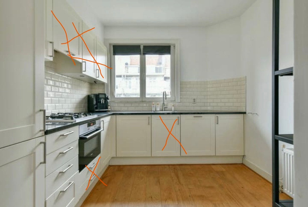 Keuken met Siemens en Pelgrim apparatuur, deels beschadigd, Huis en Inrichting, Keuken | Complete keukens, Gebruikt, Wit, Hoekkeuken