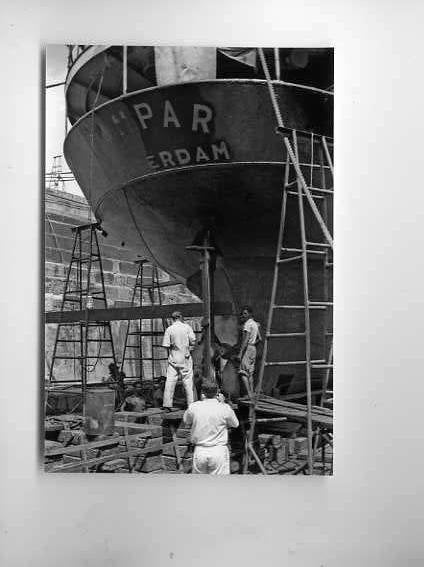 scheepvaart-foto-NED INDIE-kampar-1930-KPM-4x, Ophalen of Verzenden, Zo goed als nieuw, Motorboot, Boek of Tijdschrift