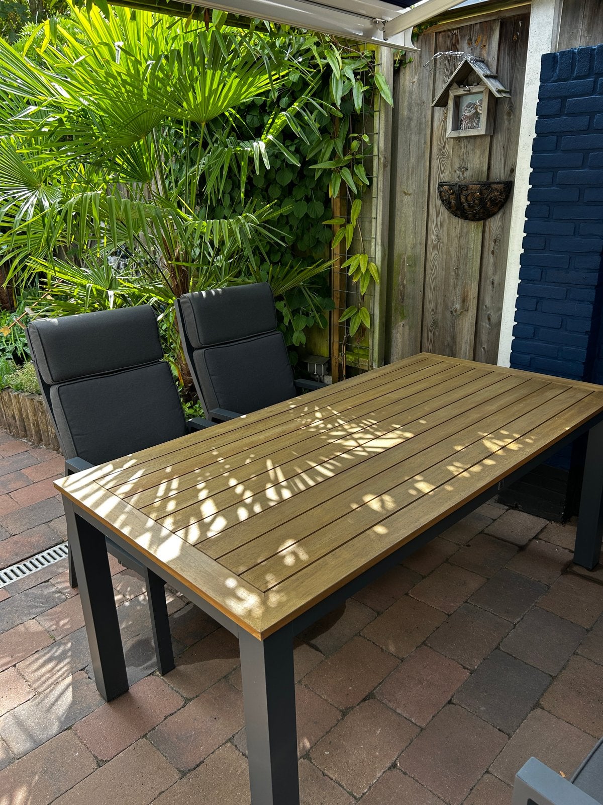 Mondial Living Tuinset met 4 verstelbare stoelen en tafel, Ophalen, 4 zitplaatsen, Eettafel, Teakhout