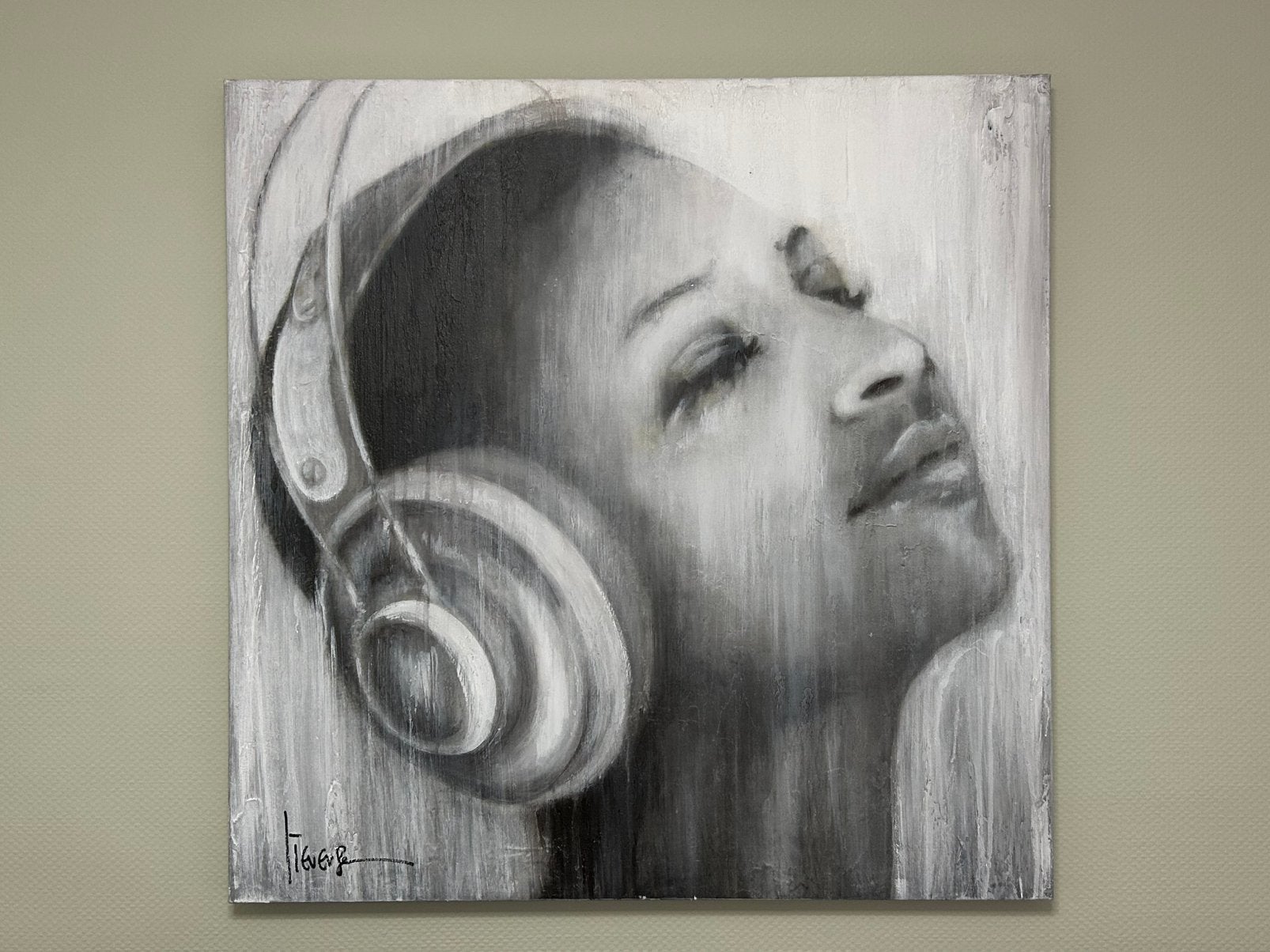 Schilderij "Silent Disco" van Christiaan Lieverse, Ophalen