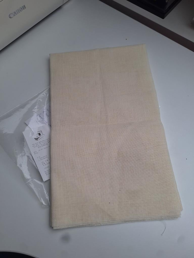 Borduurlap 12 draads kaaslinnen. 140x80 ecru, Ophalen of Verzenden, Nieuw, Patroon