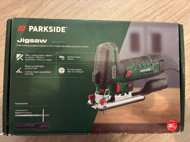Decoupeerzaag met pendelslag PARKSIDE PSTK800, Doe-het-zelf en Verbouw, 600 tot 1200 watt, Ophalen of Verzenden, Zo goed als nieuw
