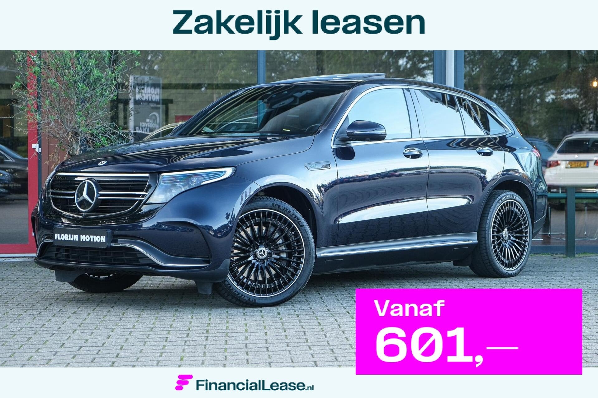 Mercedes EQC 400 4MATIC AMG Line Premium+ 80 kWh | 95,7% SOH, Automaat, Zwart, 2395 kg, Blauw