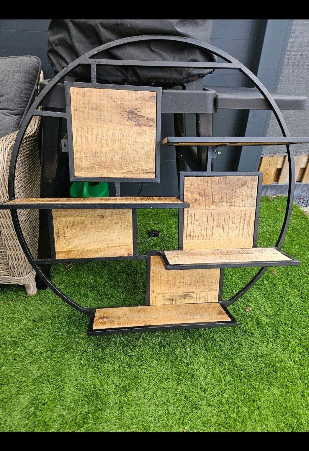 merk huus zwart staal en mangohout 
voor 50 euro m, Ophalen, Zo goed als nieuw