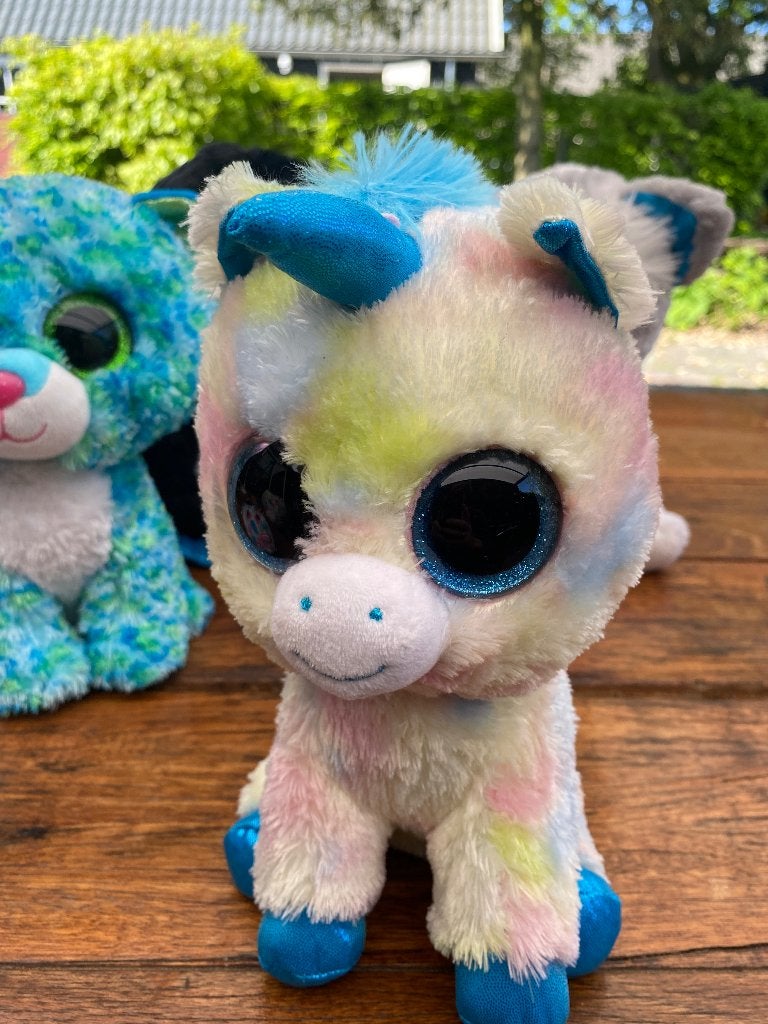 4x unicorn/eenhoorn TY knuffels (met grote ogen), Kinderen en Baby's, Speelgoed | Knuffels en Pluche, Eenhoorn, Overige karakters