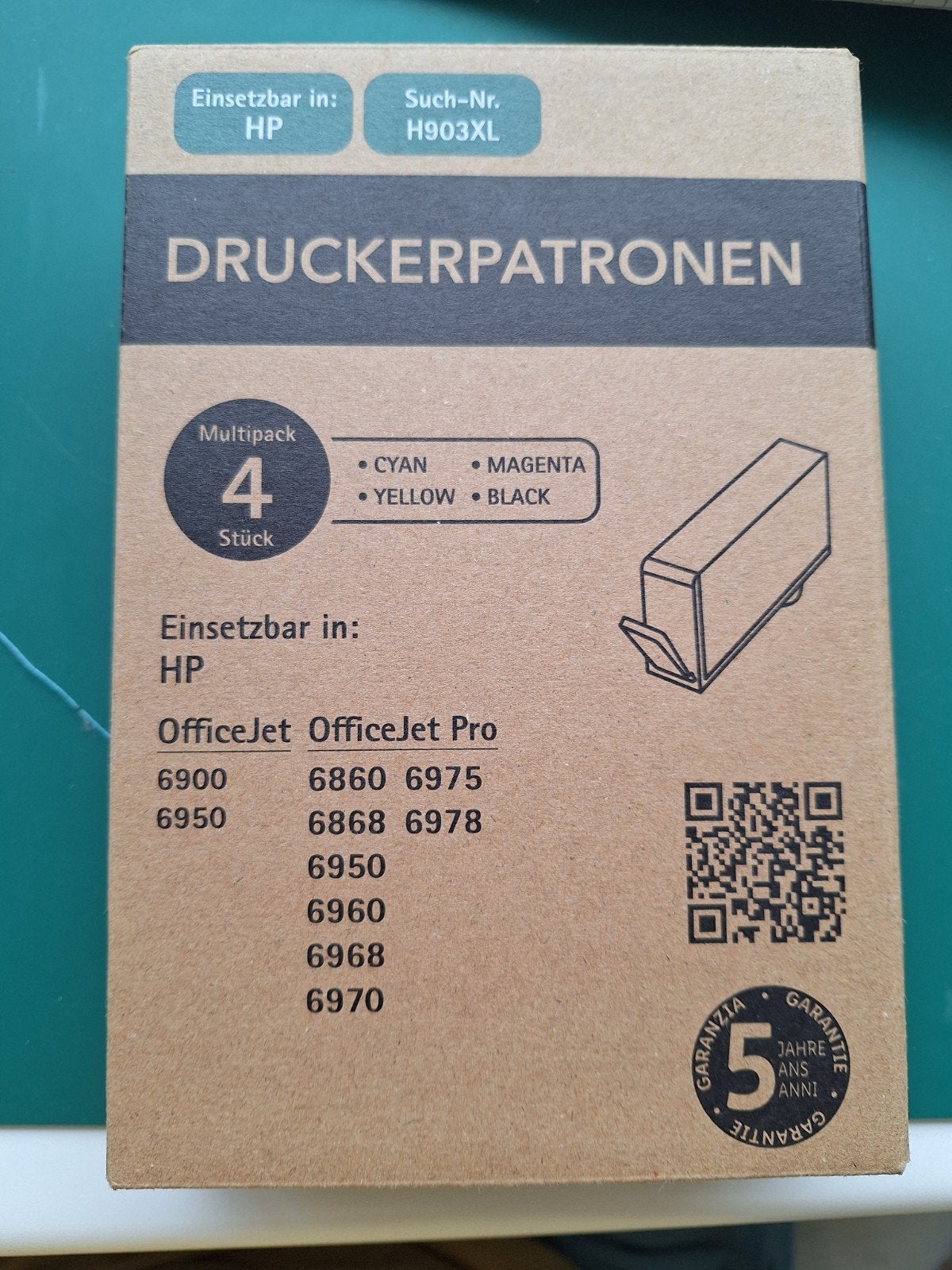 set van 4 HP 903XL Cartridges OfficeJet 6900/6950 en OfficeJ, Ophalen of Verzenden, Nieuw