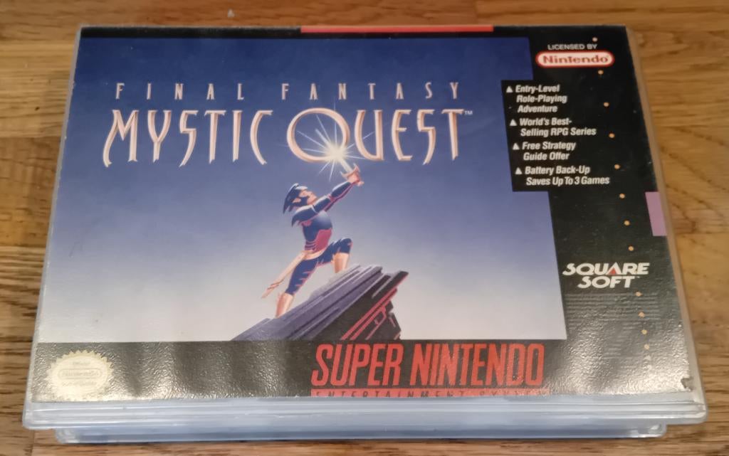 SNES Final Fantasy Mystic Quest (NTSC), Gebruikt, 1 speler, Ophalen of Verzenden, Role Playing Game (Rpg)