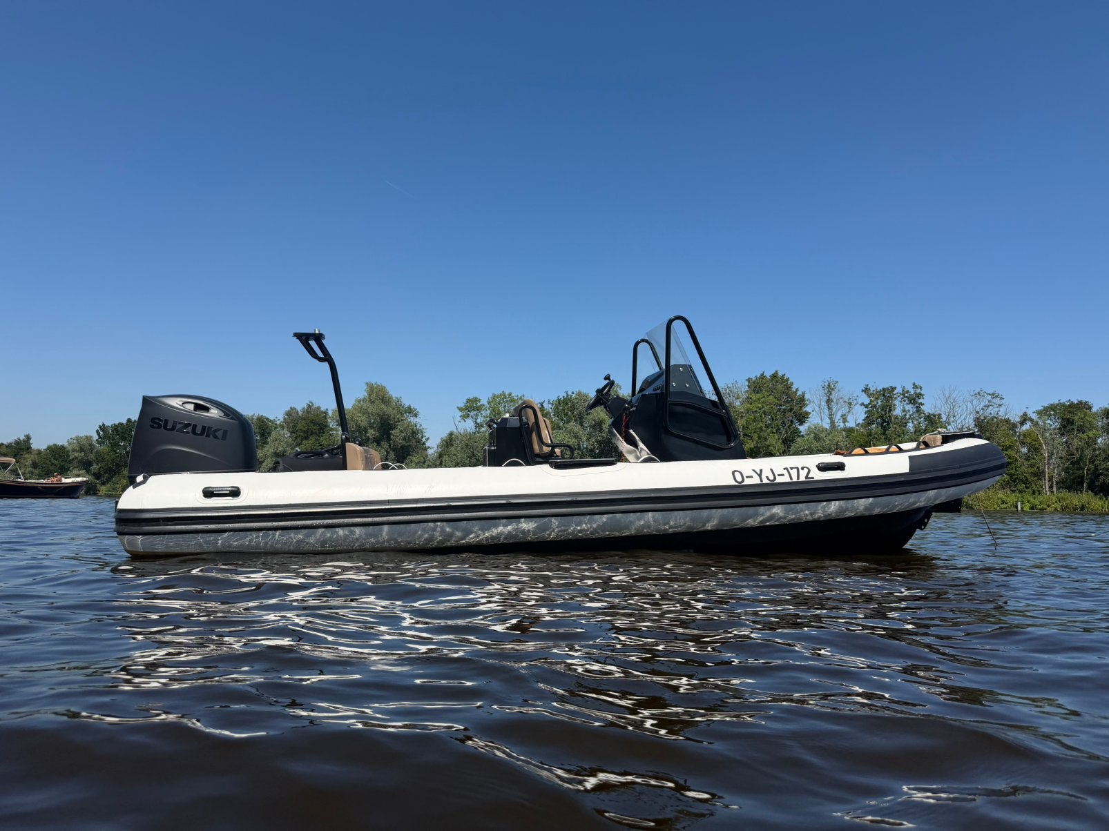 Rib rubberboot 150 PK SUZUKI / brig/zodiac/highfield, Watersport en Boten, Aluminium, Brandstoftank, Brig, Zo goed als nieuw
