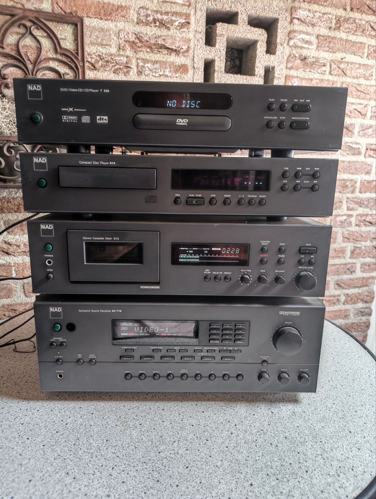 NAD Hifi Set FM radio versterker cd dvd cassette met KEF Q35, Gebruikt, Losse componenten, Speakers, Ophalen